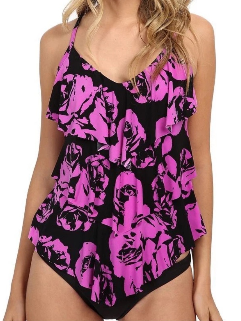 Magicsuit Miraclesuit Papillon Rita Tankini Top Size 12 Beach Vacation Cruise